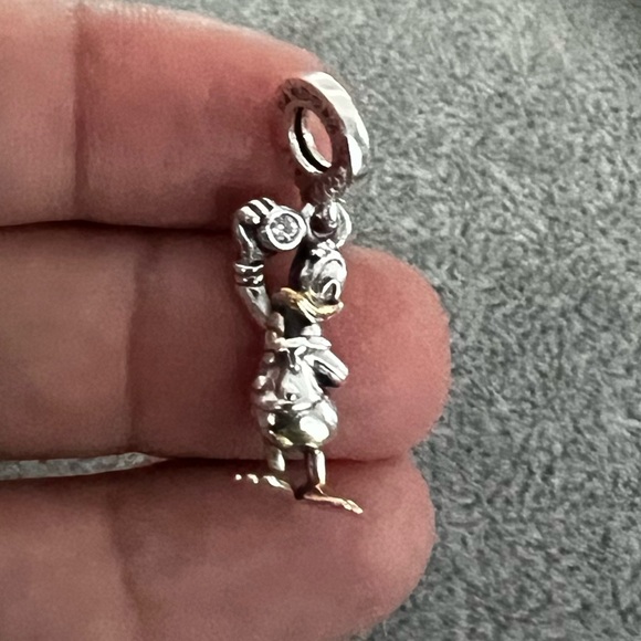 PANDORA Disney 100th Anniversary Donald Duck Lab-grown Diamond Dangle Charm - Picture 7 of 7